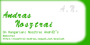 andras nosztrai business card